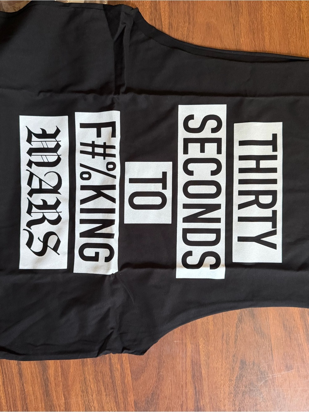 Black Graphic Tank with Bold White Text